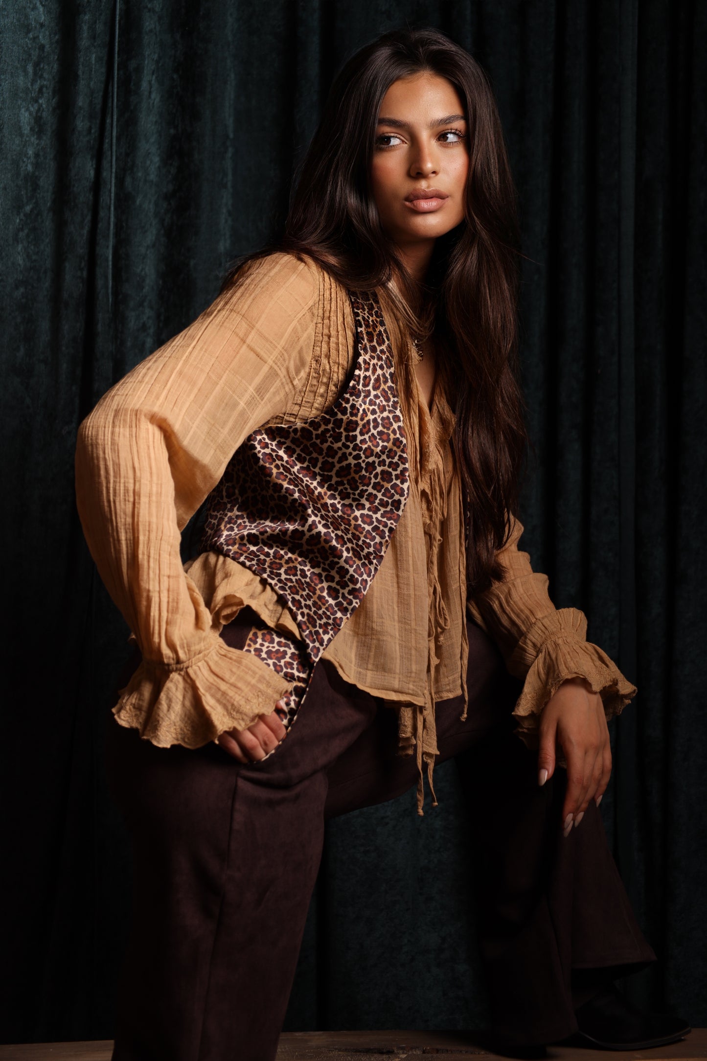 Suede x Cheetah double sided Vest