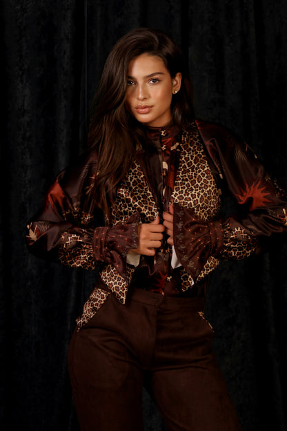 Suede x Cheetah double sided Vest