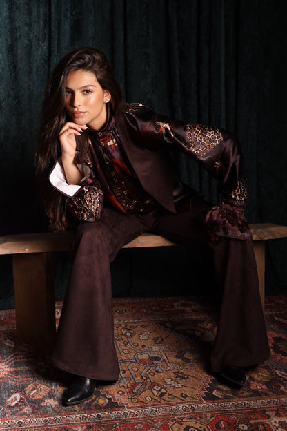 Sandstone satin shirt